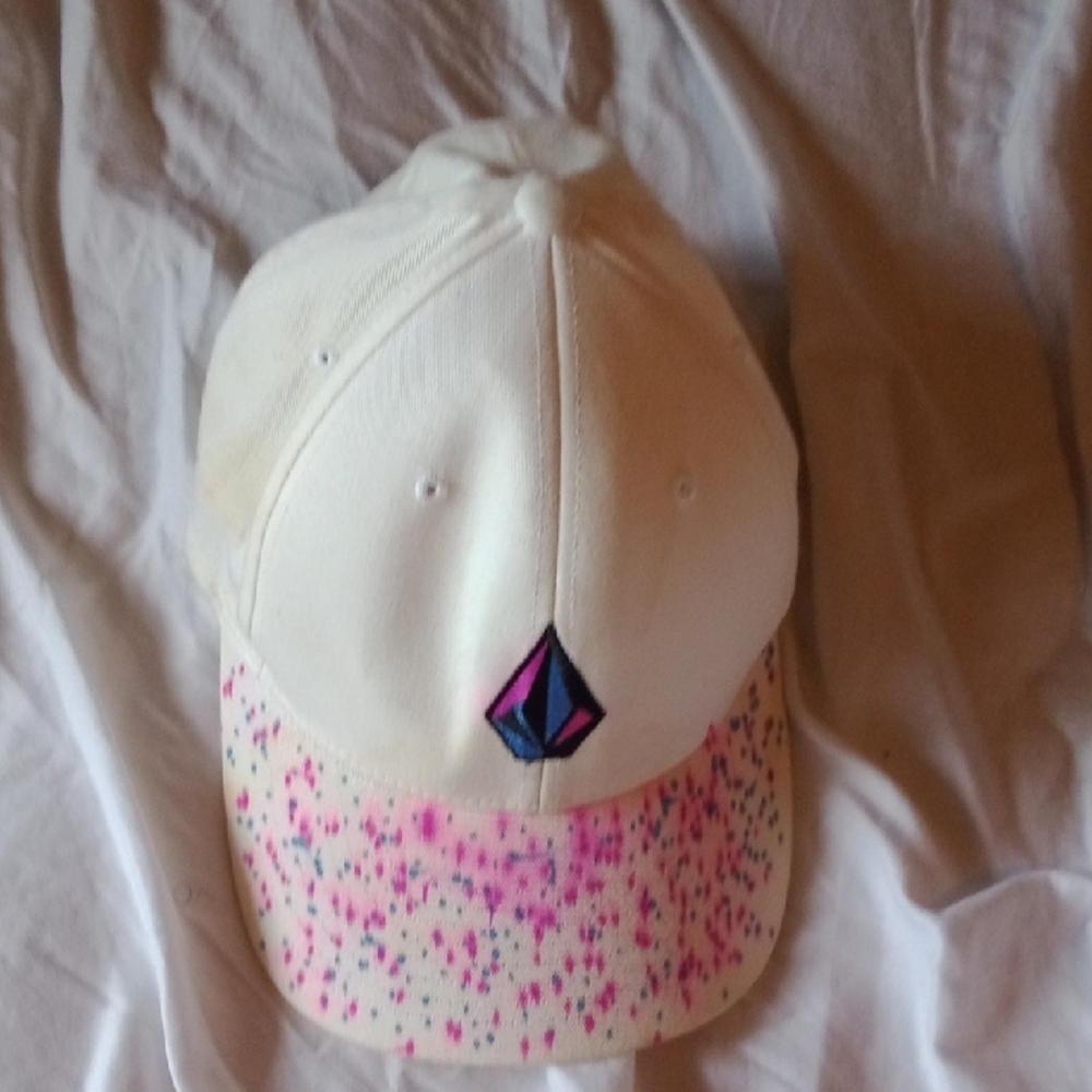 Kids Cream and Pink Cap